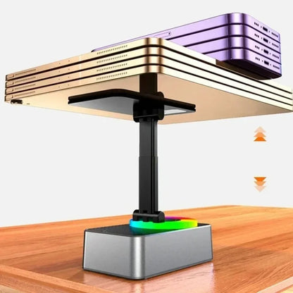 Wireless Bluetooth Speaker 5-in-1 Desktop Mobile Phone Holder Portable Power Bank Charge for Kitchen Travel Party Gym Outdoors