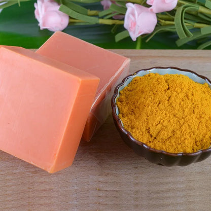 100g pure natural turmeric soap, essential oil soap, handmade soap for cleansing, bathing, deep cleansing, skincare, moisturizing