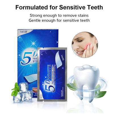 5D Teeth Whitening Strips for Removing Smoke, Coffee and General Stains