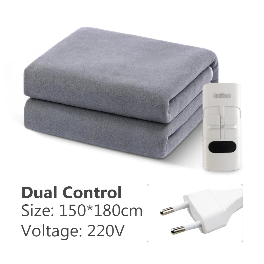 Electric Blanket 220V Thicken Thermostat Electric Blankets 70x150/120x150/150x180cm Electric Heating Blanket Winter Body Warmer