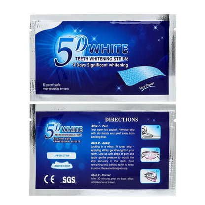 5D Teeth Whitening Strips for Removing Smoke, Coffee and General Stains