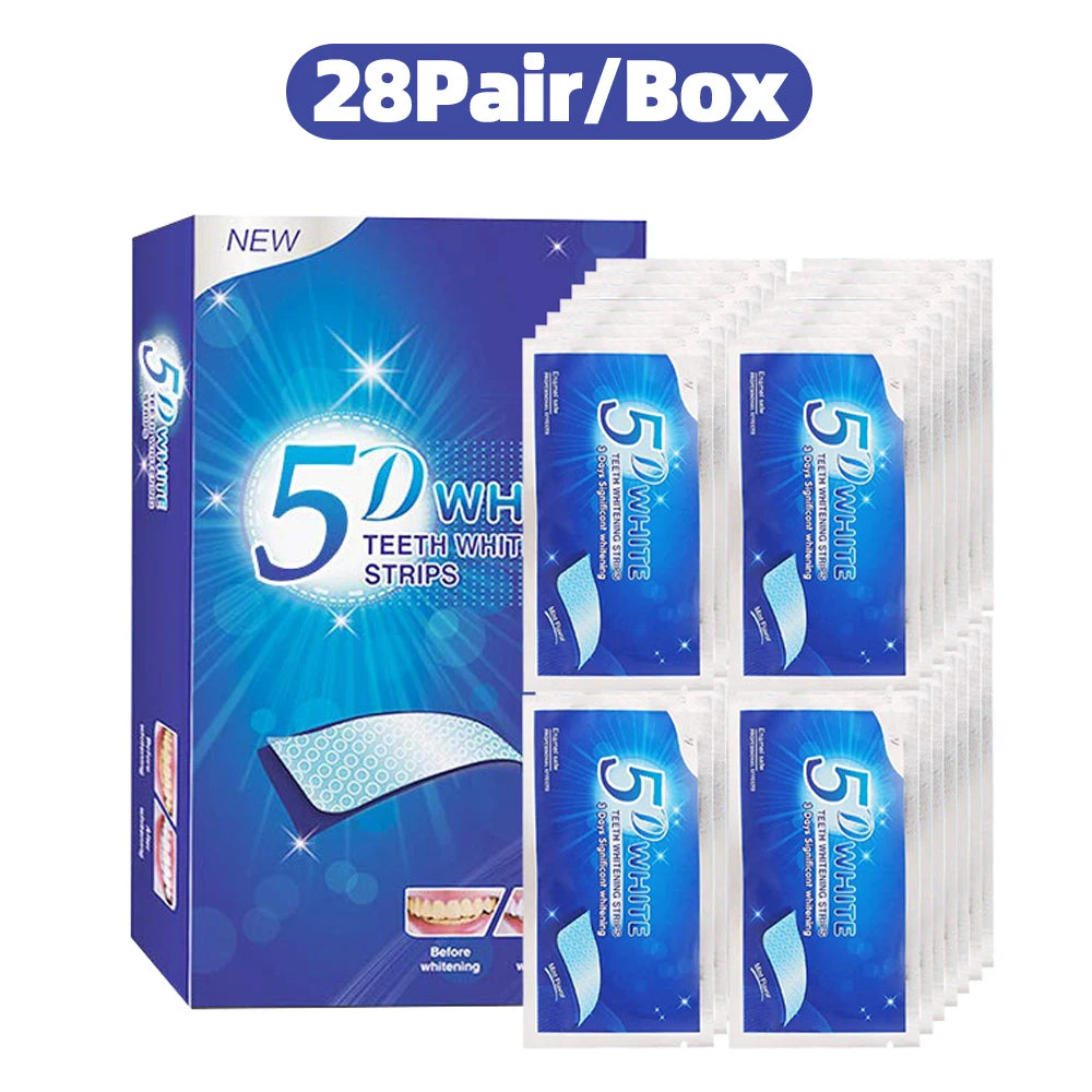 5D Teeth Whitening Strips for Removing Smoke, Coffee and General Stains